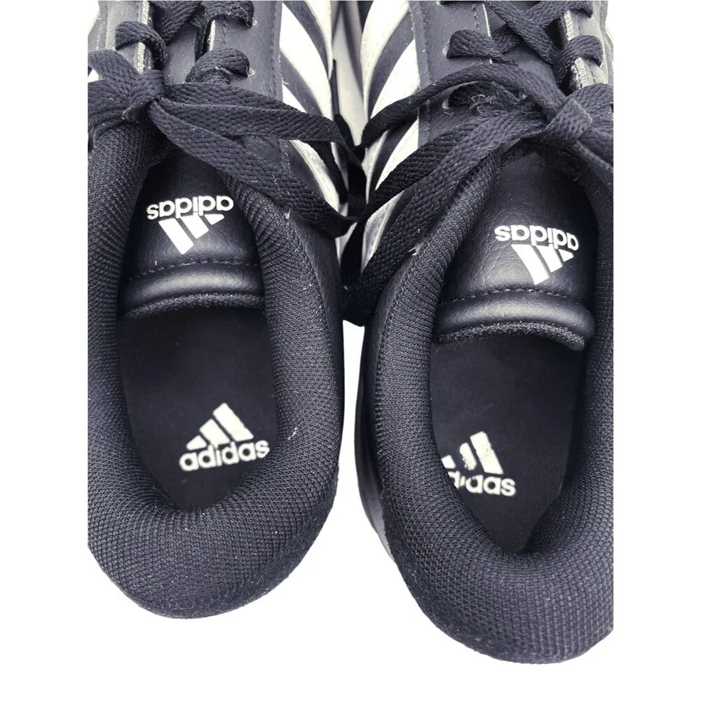 Adidas VL Court 3.0 Big Kids Youth Size 6 Black White Gum Sneakers Shoes